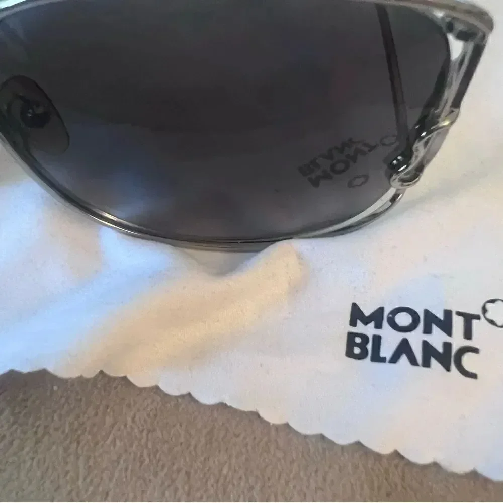 Mont Blanc Sunglasses MB318S Women Dark Gray Gunmetal Rectangular 60-17 135 mm